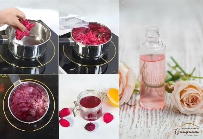 Làm nước hoa hồng bằng phương pháp đun sôi
